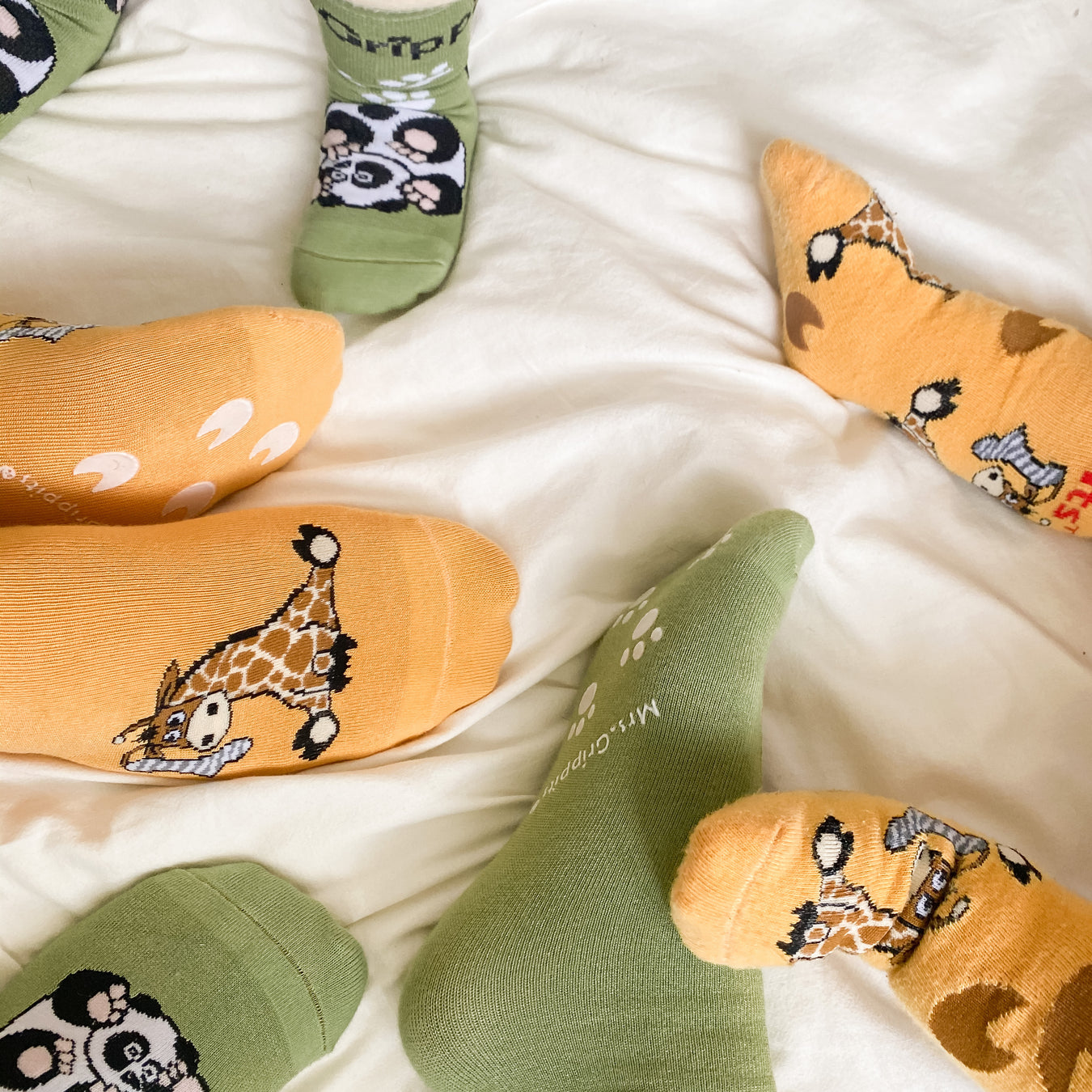 Toddler Non Slip Grip Socks Kids 12-Pack Anti Skid Sticky Crew Socks With  Grips For Baby Infant 1-7 Years Children 